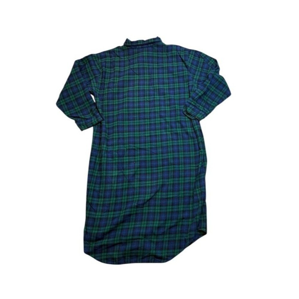 Vtg Disney Store Nightgown Womens Size XL Eeyore Flannel Plaid Green Blue *READ* - Picture 5 of 7